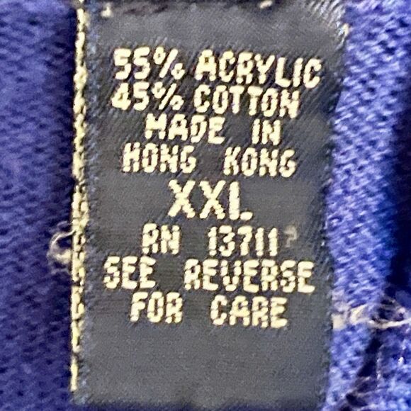 John Ashford Vertical Stripe Polo Shirt Mens Sz XXL Blue Grey Long Sleeves - Picture 6 of 8